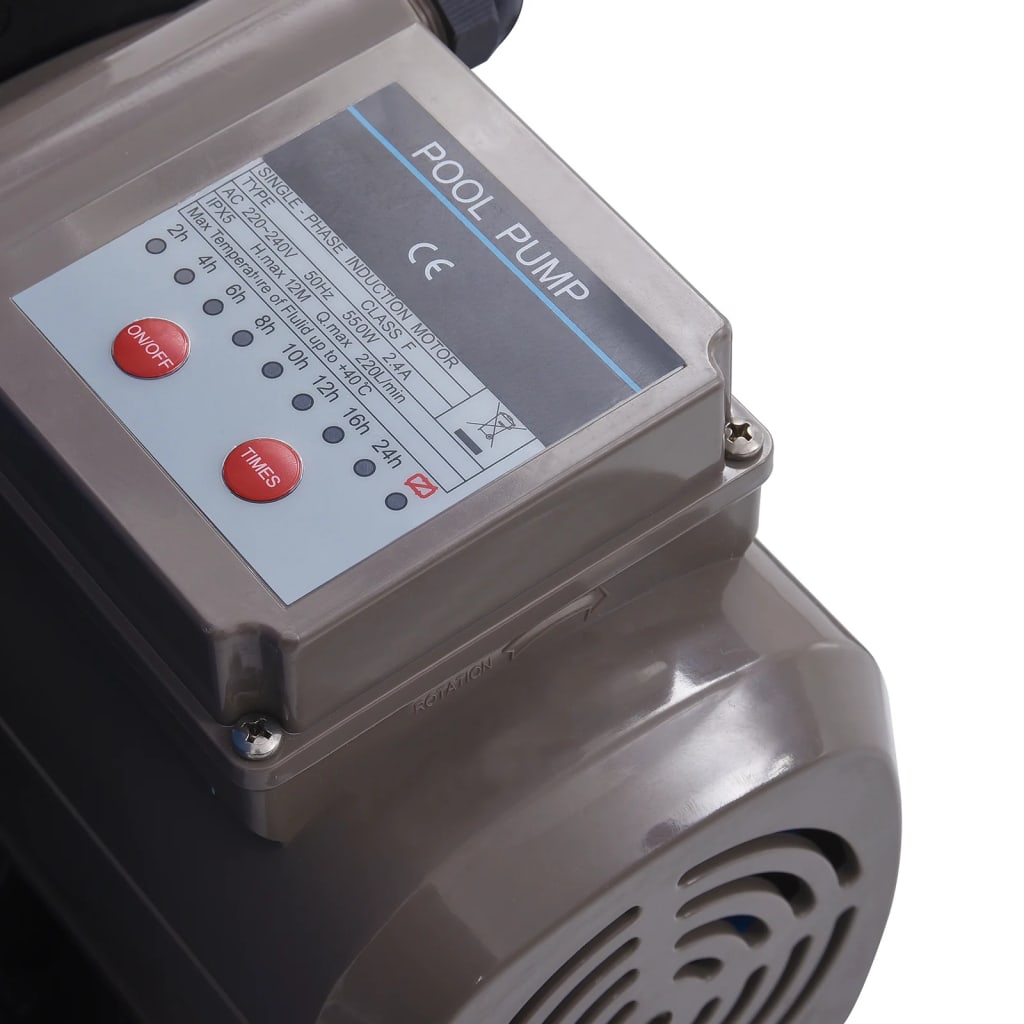vidaXL Pompă filtru cu nisip, cu temporizator, 530 W, 10980 L/h vidaXL Pompă filtru cu nisip, cu temporizator, 530 W, 10980 L/h