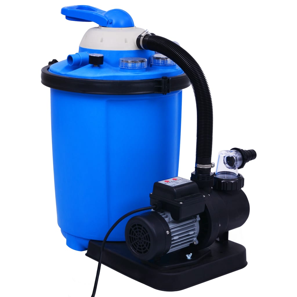 vidaXL Pompă filtru cu nisip, cu temporizator, 550 W 50 L vidaXL Pompă filtru cu nisip, cu temporizator, 550 W 50 L