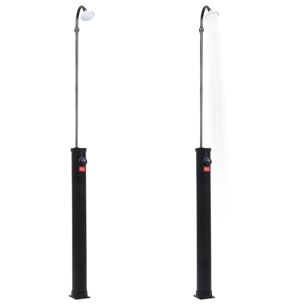 vidaXL Duș solar de grădină, negru, 215 cm, 8 L vidaXL Duș solar de grădină, negru, 215 cm, 8 L