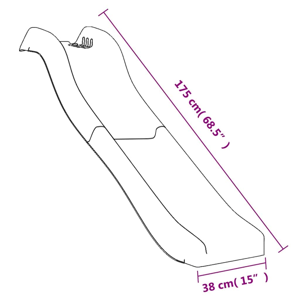 vidaXL Tobogan de joacă, albastru, 175x38x23 cm, polipropilenă