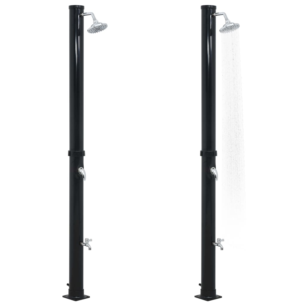 vidaXL Duș solar, negru, 220 cm, 20 L vidaXL Duș solar, negru, 220 cm, 20 L