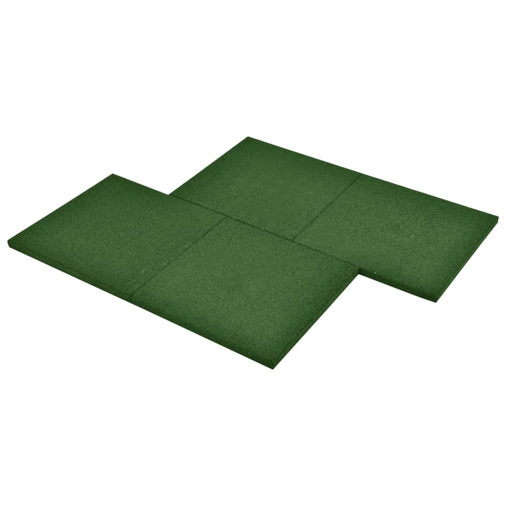 vidaXL Plăci de protecție la cădere, 6 buc, verde, 50x50x3 cm, cauciuc vidaXL Plăci de protecție la cădere, 6 buc, verde, 50x50x3 cm, cauciuc