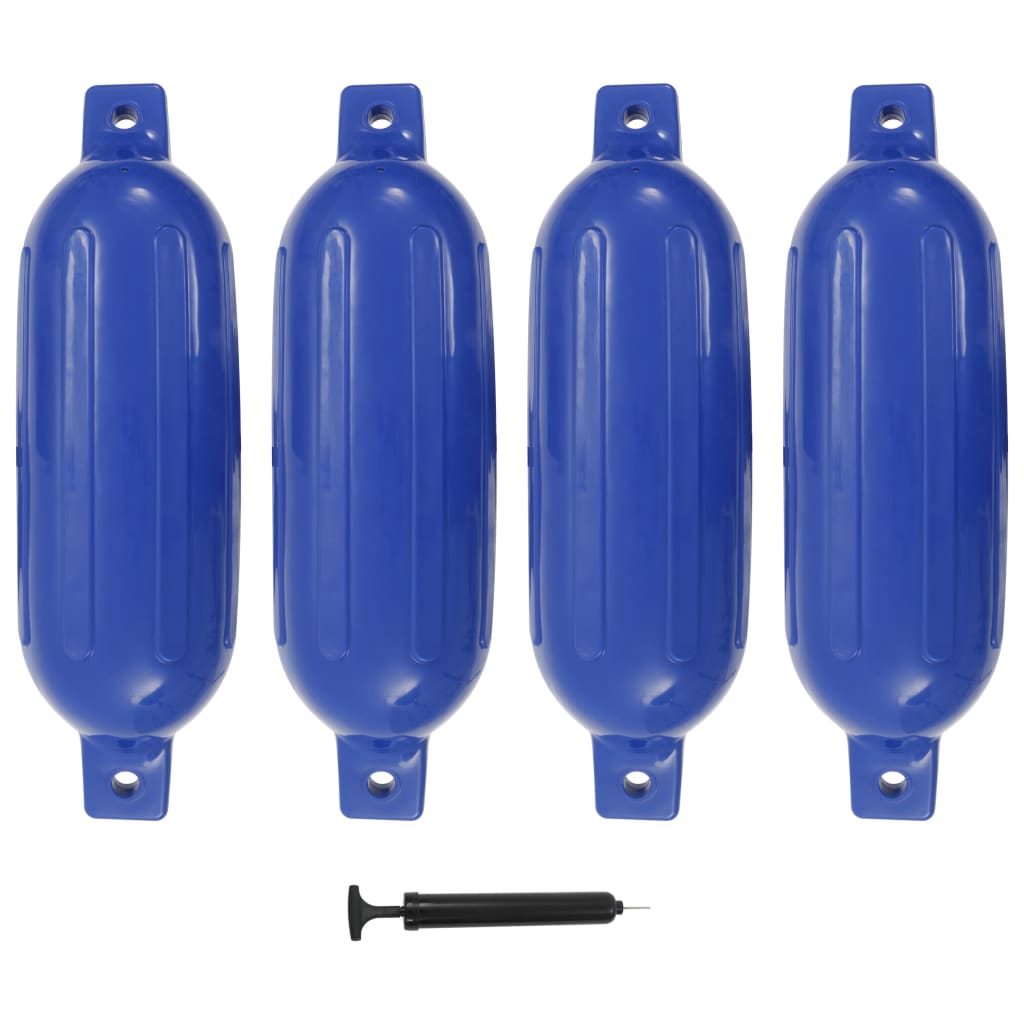 vidaXL Bară de protecție barcă, 4 buc., albastru, 58,5x16,5 cm, PVC vidaXL Bară de protecție barcă, 4 buc., albastru, 58,5x16,5 cm, PVC