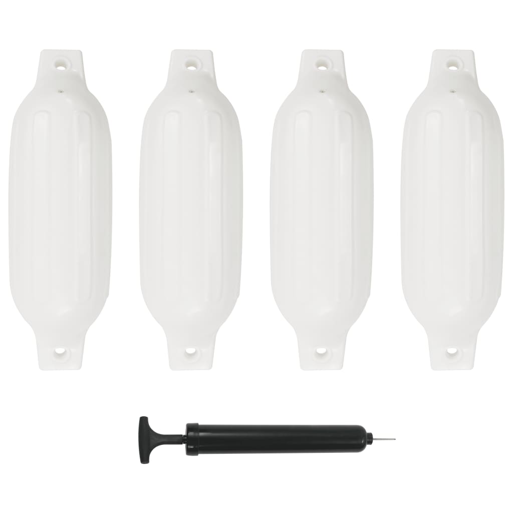 vidaXL Bară de protecție barcă, 4 buc., alb, 41x11,5 cm, PVC vidaXL Bară de protecție barcă, 4 buc., alb, 41x11,5 cm, PVC