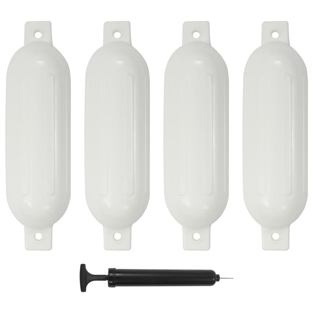 vidaXL Bară de protecție barcă, 4 buc., alb, 51x14 cm, PVC vidaXL Bară de protecție barcă, 4 buc., alb, 51x14 cm, PVC