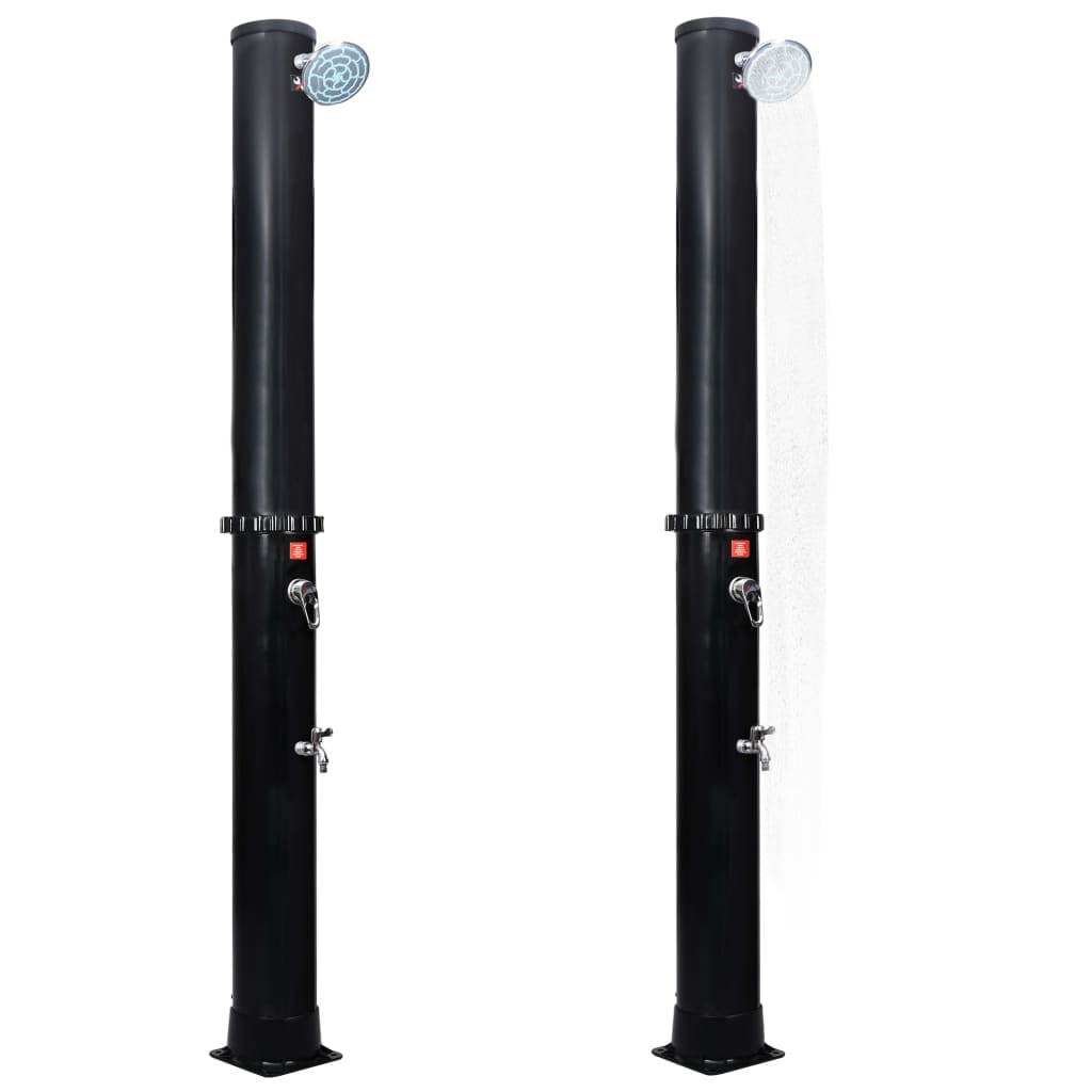 vidaXL Duș solar de exterior cu cap de duș și robinet, 40 L vidaXL Duș solar de exterior cu cap de duș și robinet, 40 L