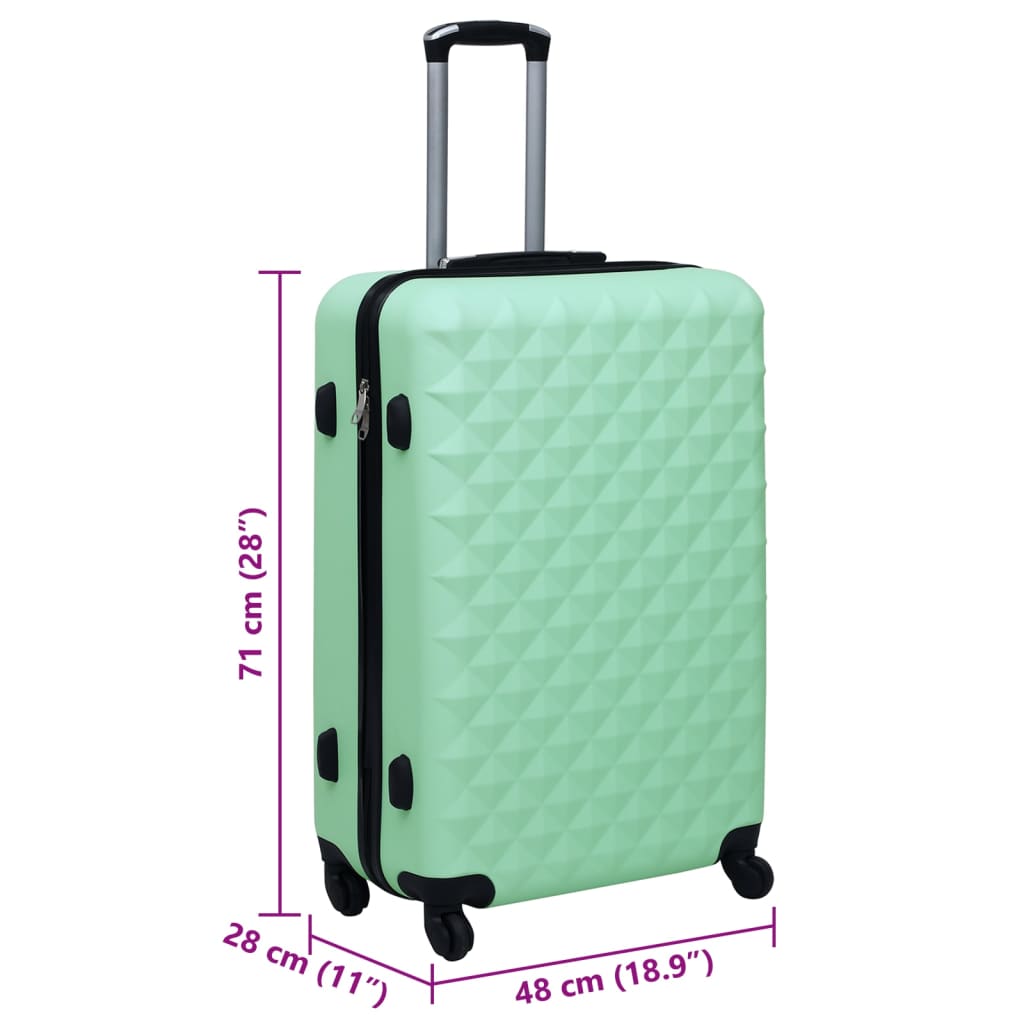 vidaXL Valiză cu carcasă rigidă, verde mentă, ABS