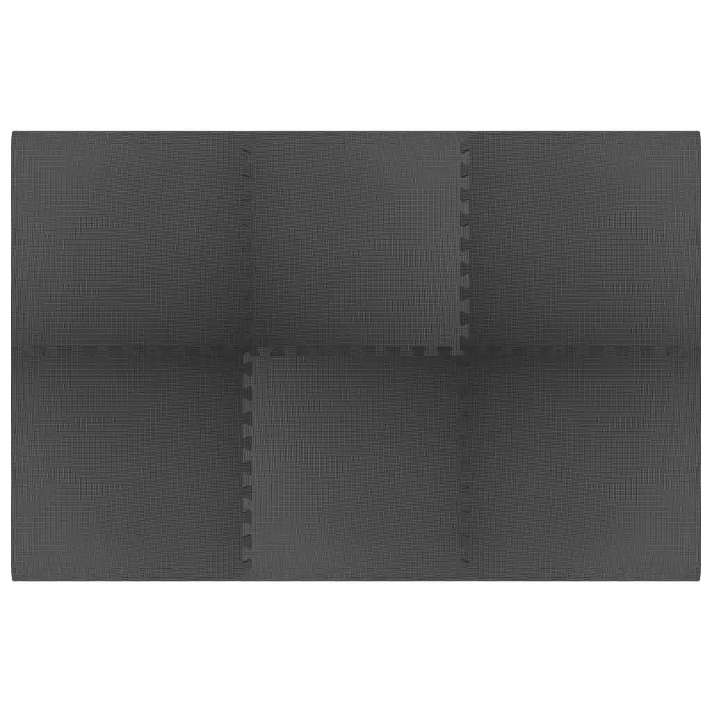 vidaXL Saltele de exerciții, 6 buc., negru, 2,16 ㎡, spumă EVA