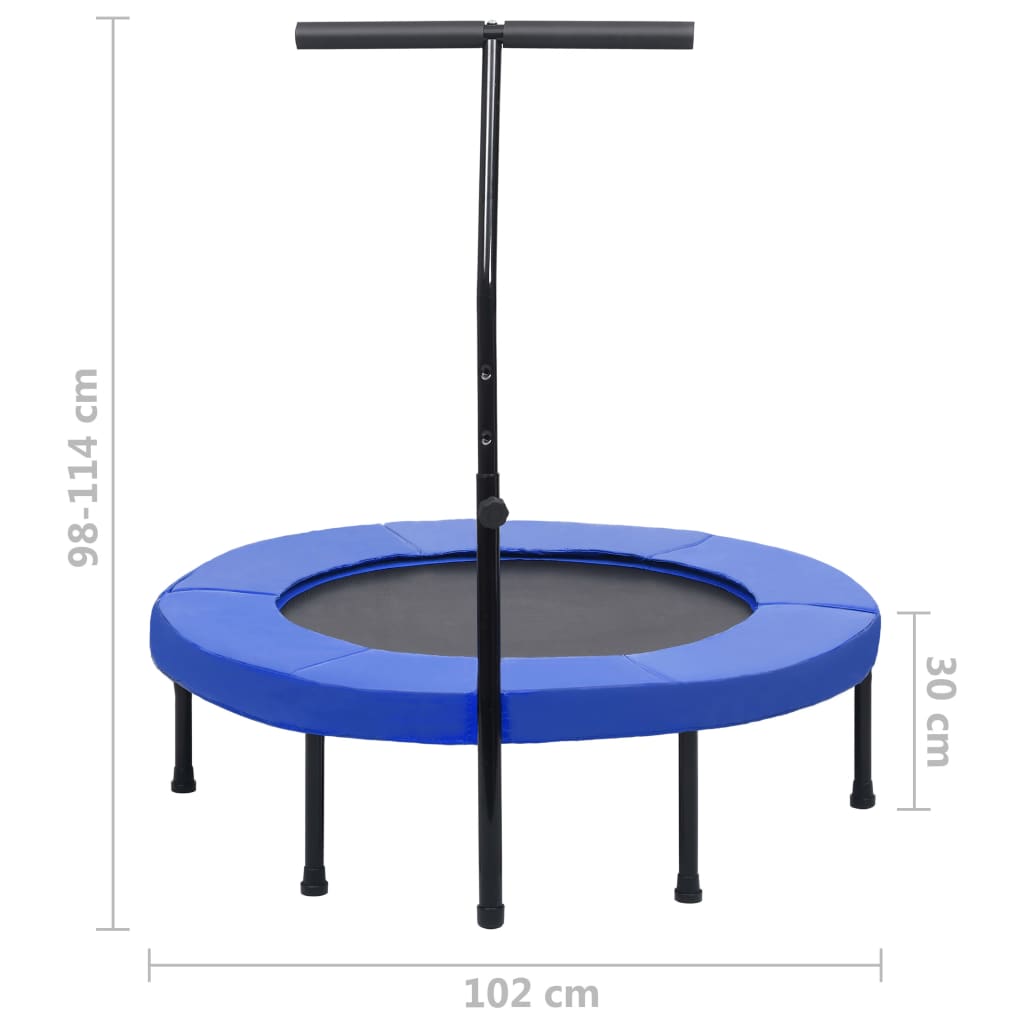 vidaXL Trambulină de fitness cu mâner și margine de siguranță, 102 cm vidaXL Trambulină de fitness cu mâner și margine de siguranță, 102 cm
