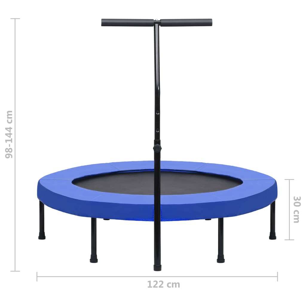vidaXL Trambulină de fitness cu mâner și margine de siguranță, 122 cm vidaXL Trambulină de fitness cu mâner și margine de siguranță, 122 cm