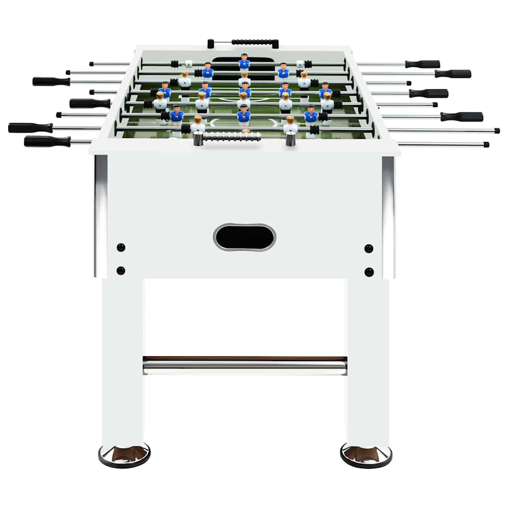 vidaXL Masă de fotbal, alb, 140x74,5x87,5 cm, oțel, 60 kg vidaXL Masă de fotbal, alb, 140x74,5x87,5 cm, oțel, 60 kg