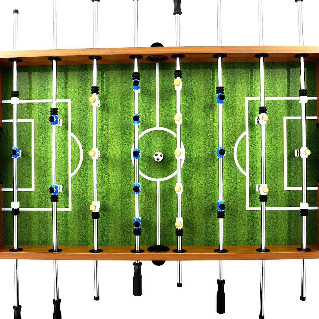 vidaXL Masă de fotbal, maro deschis/negru, 140x74,5x87,5cm, oțel, 60kg