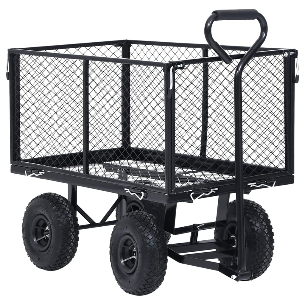 vidaXL Cărucior manual de grădină, negru, 350 kg vidaXL Cărucior manual de grădină, negru, 350 kg