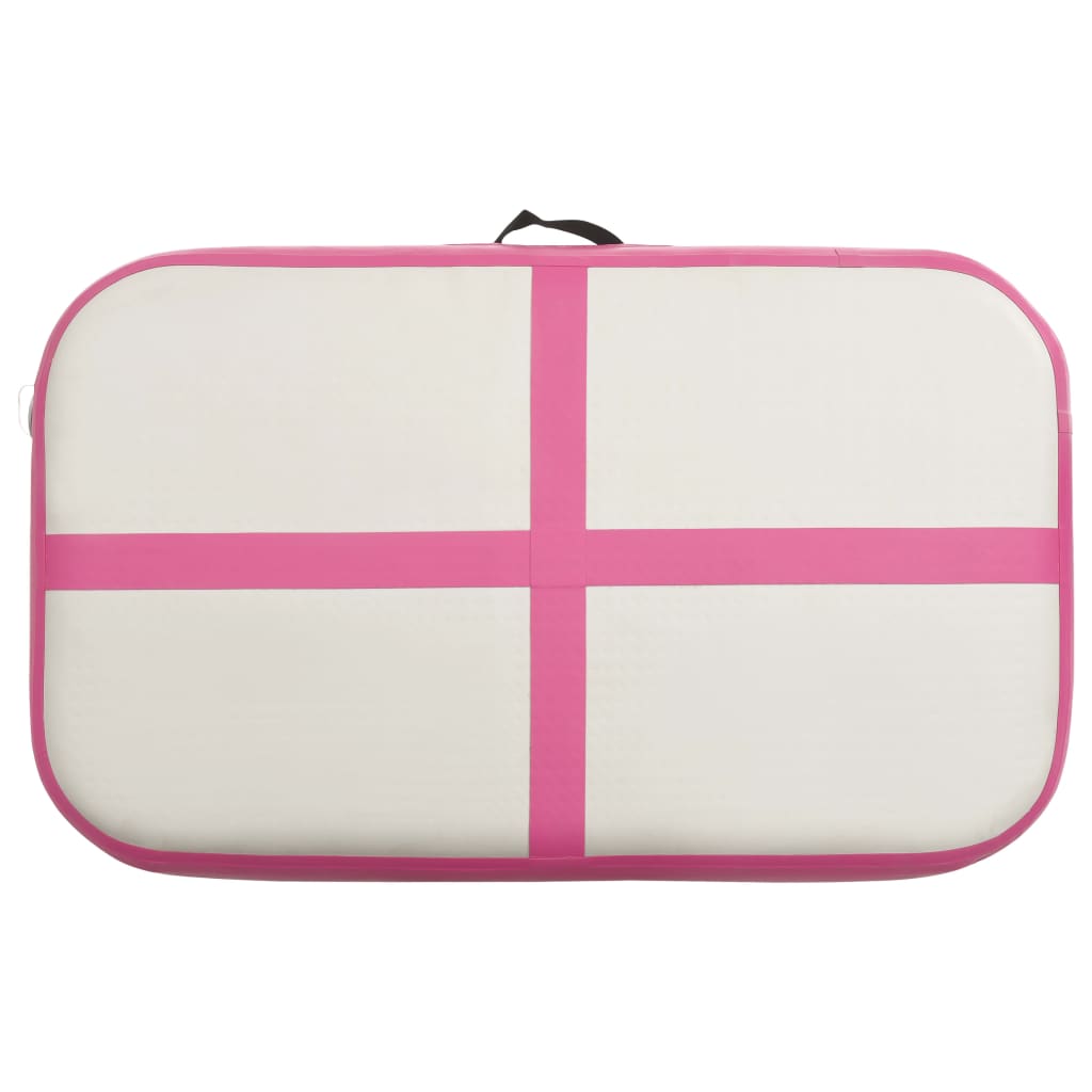 vidaXL Saltea gimnastică gonflabilă cu pompă roz 60x100x10 cm PVC vidaXL Saltea gimnastică gonflabilă cu pompă roz 60x100x10 cm PVC