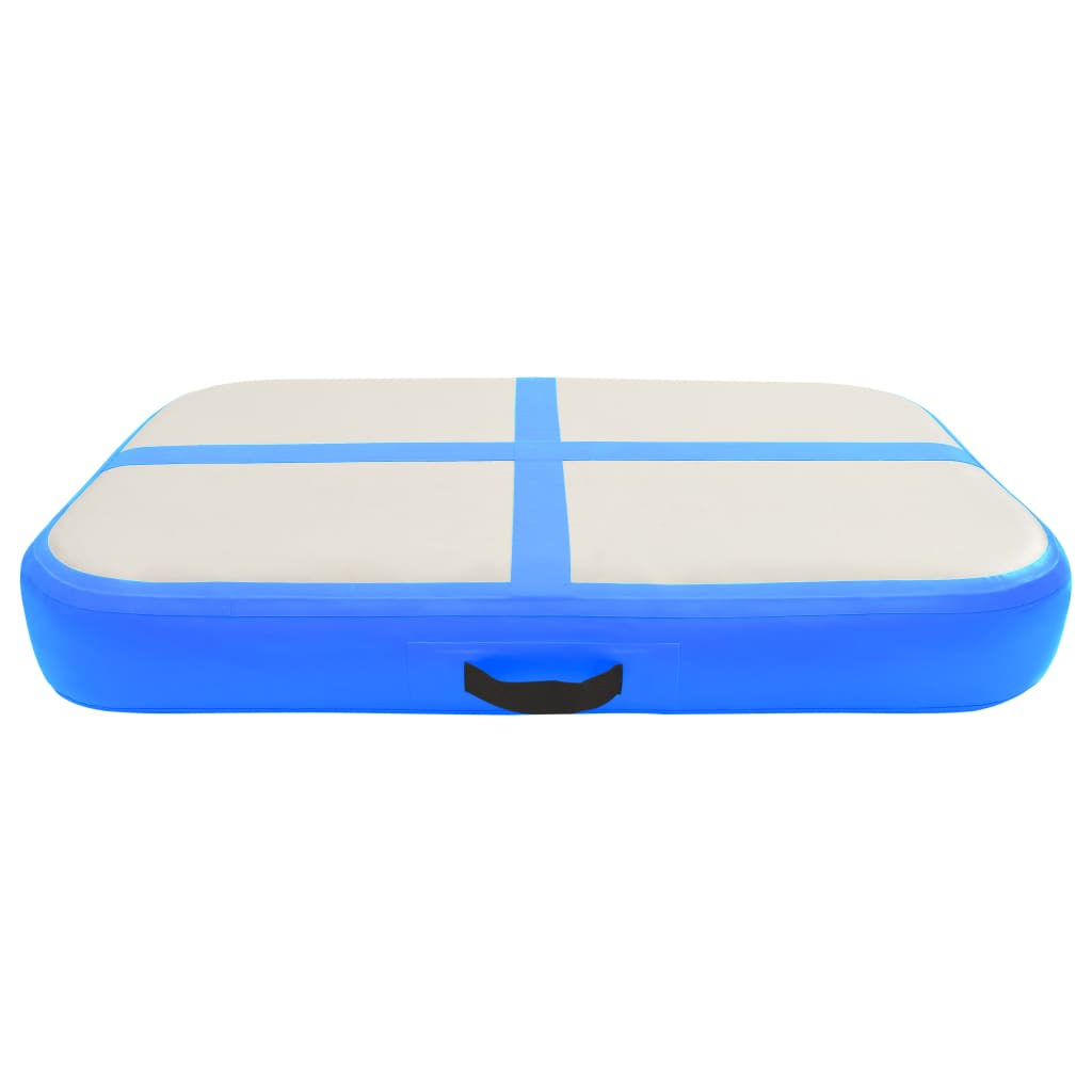 vidaXL Saltea gimnastică gonflabilă cu pompă albastru 60x100x10 cm PVC
