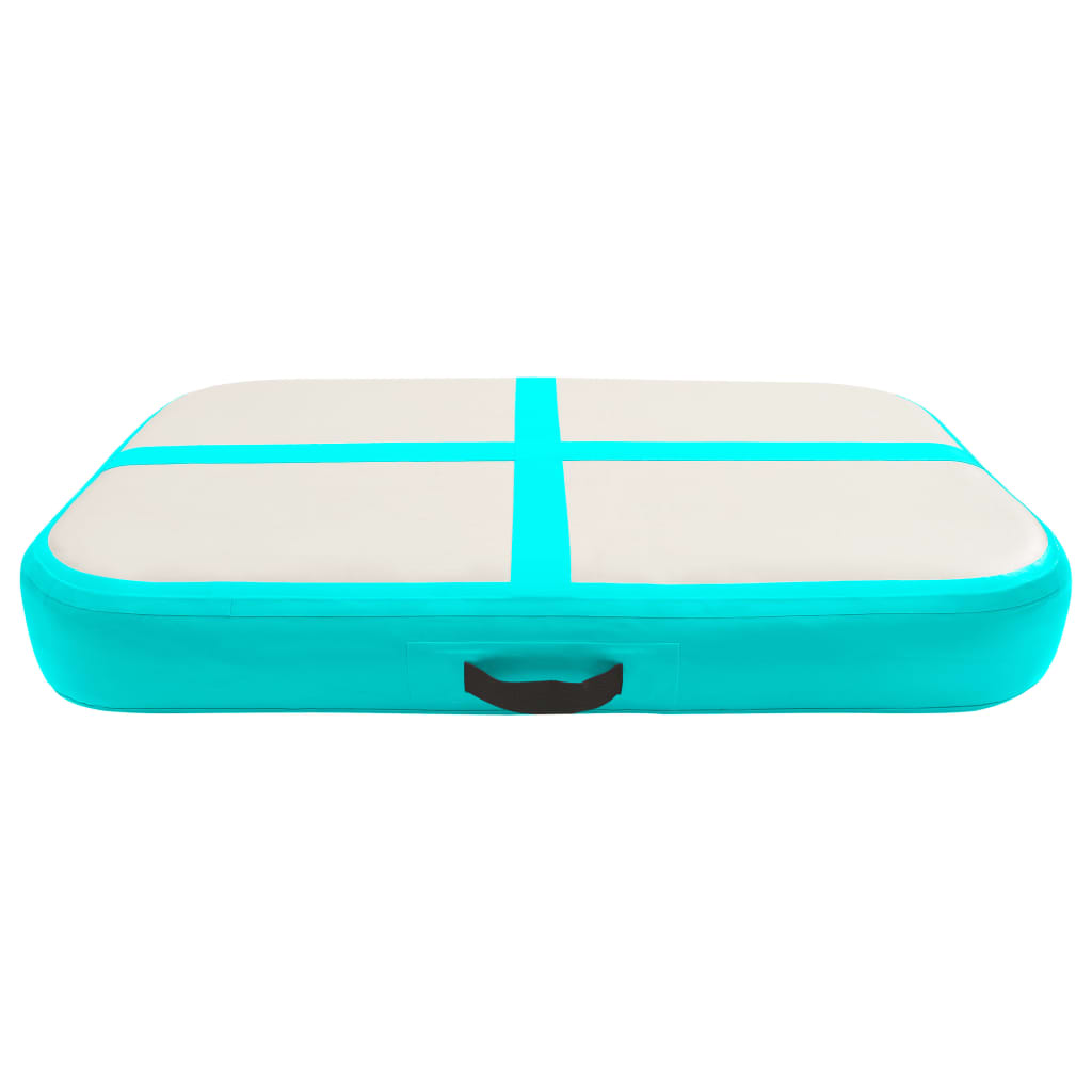 vidaXL Saltea gimnastică gonflabilă cu pompă verde 60x100x10 cm PVC vidaXL Saltea gimnastică gonflabilă cu pompă verde 60x100x10 cm PVC