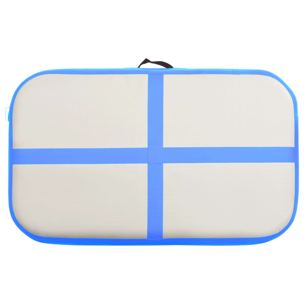 vidaXL Saltea gimnastică gonflabilă cu pompă albastru 600x100x20cm PVC vidaXL Saltea gimnastică gonflabilă cu pompă albastru 600x100x20cm PVC