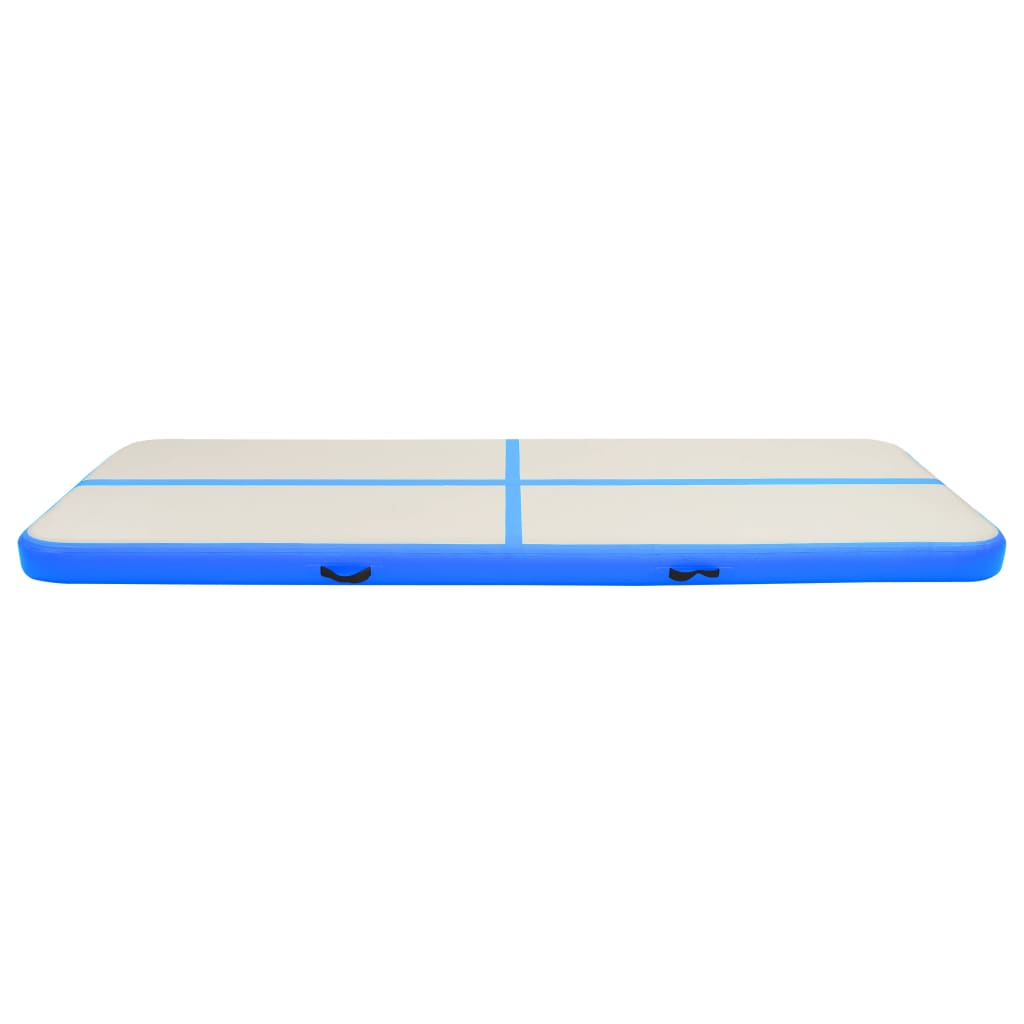 vidaXL Saltea gimnastică gonflabilă cu pompă albastru 300x100x15cm PVC