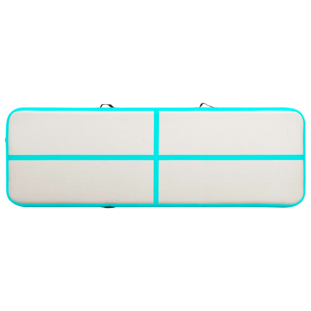 vidaXL Saltea gimnastică gonflabilă cu pompă verde 300x100x15 cm PVC vidaXL Saltea gimnastică gonflabilă cu pompă verde 300x100x15 cm PVC