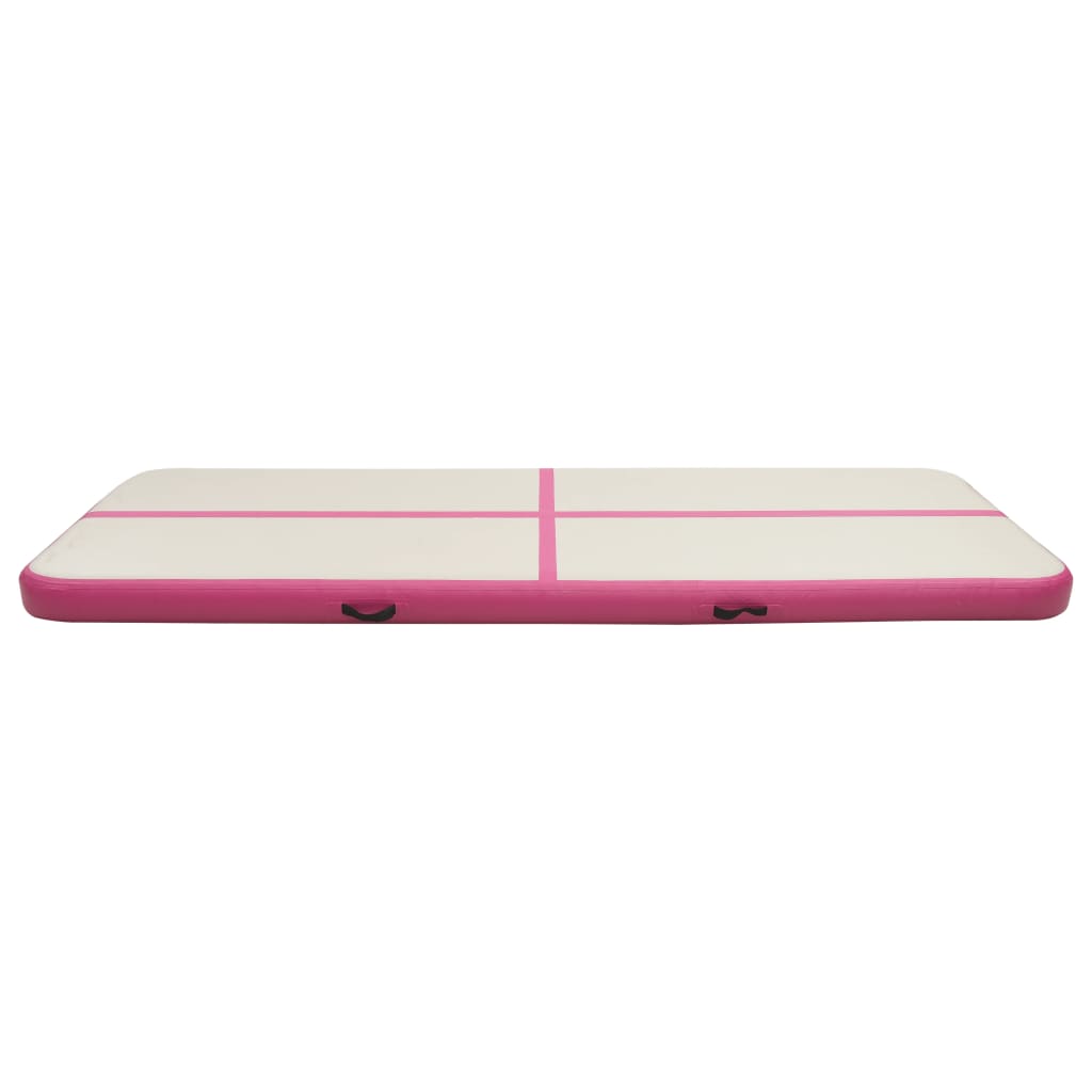 vidaXL Saltea gimnastică gonflabilă cu pompă roz 400x100x15 cm PVC vidaXL Saltea gimnastică gonflabilă cu pompă roz 400x100x15 cm PVC