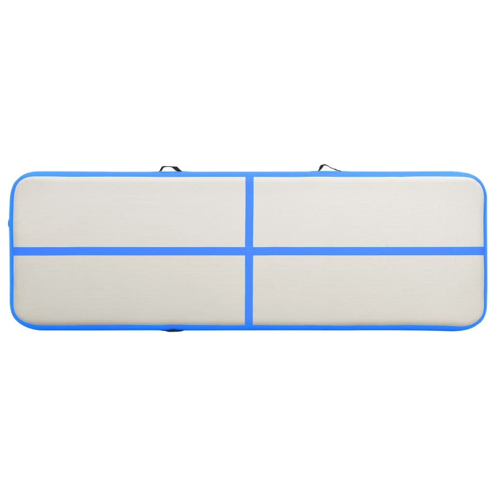 vidaXL Saltea gimnastică gonflabilă cu pompă albastru 300x100x20cm PVC vidaXL Saltea gimnastică gonflabilă cu pompă albastru 300x100x20cm PVC