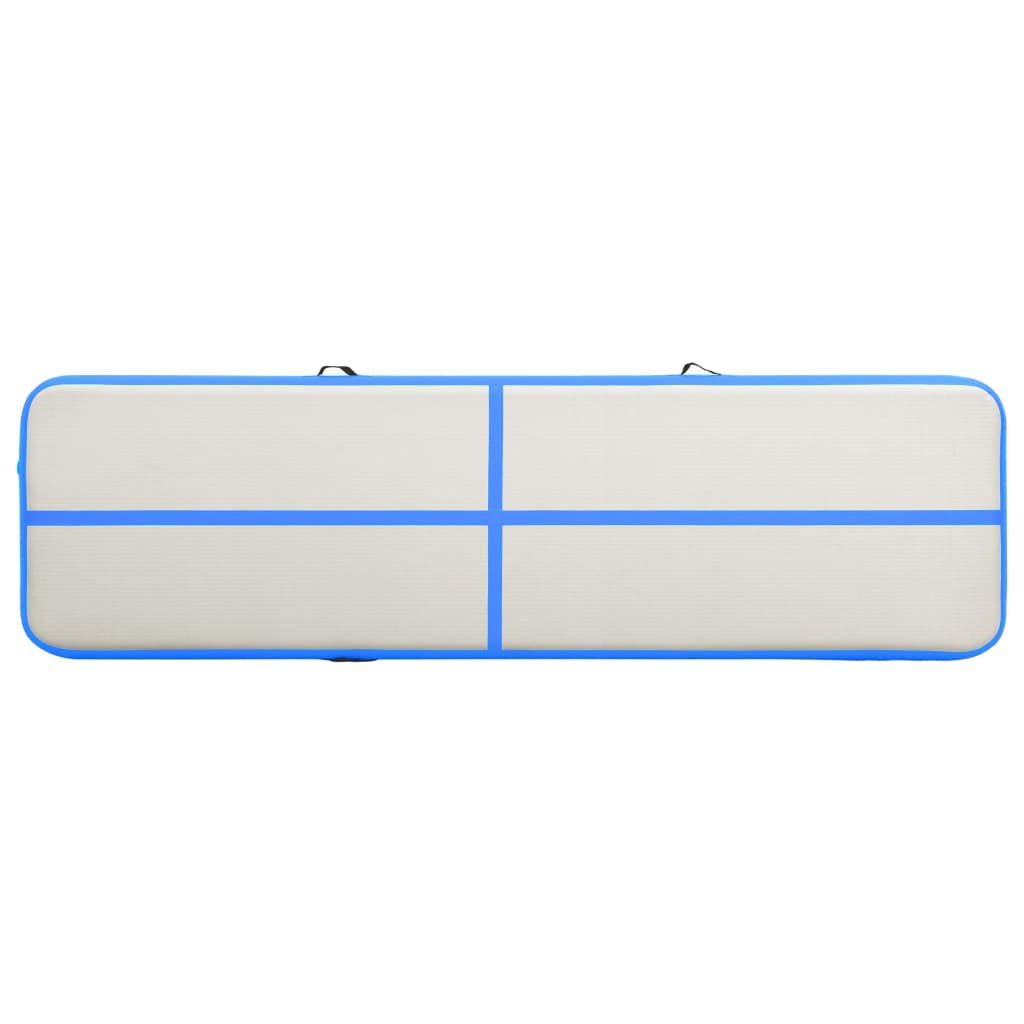 vidaXL Saltea gimnastică gonflabilă cu pompă albastru 700x100x20cm PVC