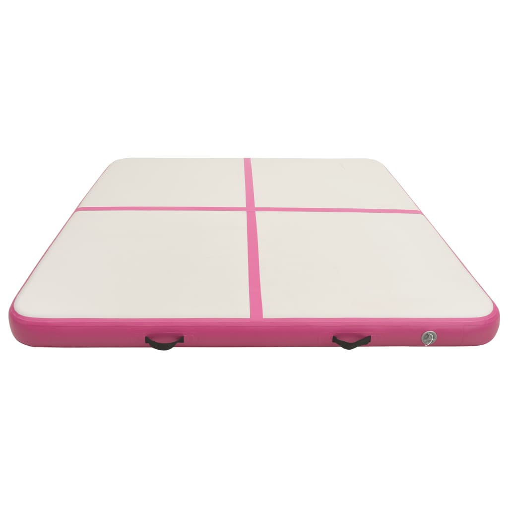vidaXL Saltea gimnastică gonflabilă cu pompă roz 200x200x15 cm PVC vidaXL Saltea gimnastică gonflabilă cu pompă roz 200x200x15 cm PVC