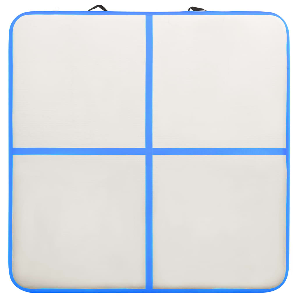 vidaXL Saltea gimnastică gonflabilă cu pompă albastru 200x200x20cm PVC