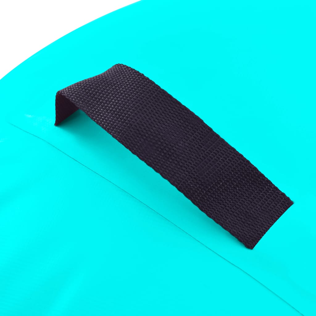 vidaXL Rulou de gimnastică gonflabil cu pompă, verde, 100 x 60 cm, PVC
