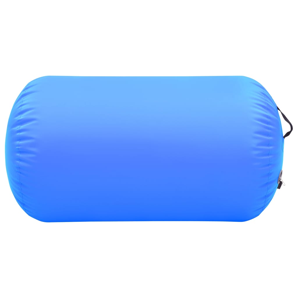 vidaXL Rulou de gimnastică gonflabil cu pompă, albastru, 100x60 cm PVC vidaXL Rulou de gimnastică gonflabil cu pompă, albastru, 100x60 cm PVC