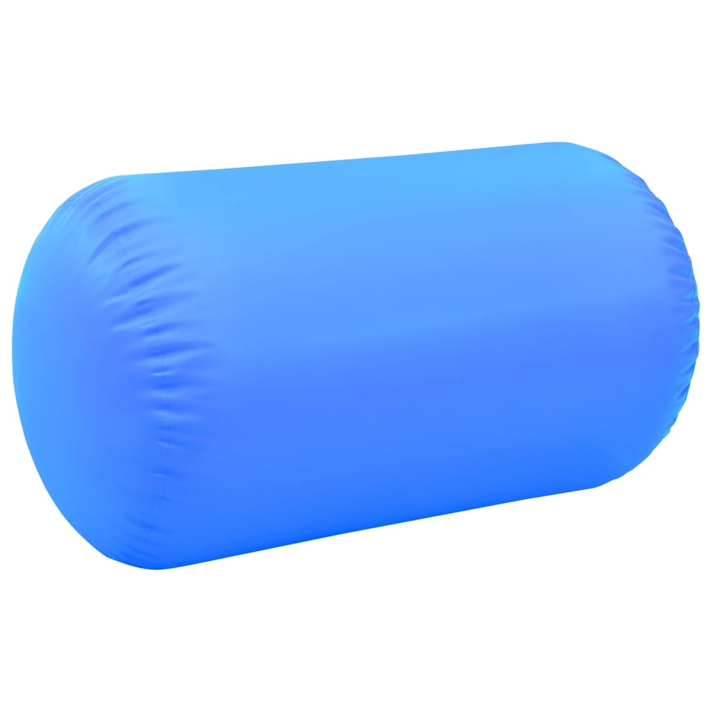 vidaXL Rulou de gimnastică gonflabil cu pompă, albastru, 100x60 cm PVC vidaXL Rulou de gimnastică gonflabil cu pompă, albastru, 100x60 cm PVC