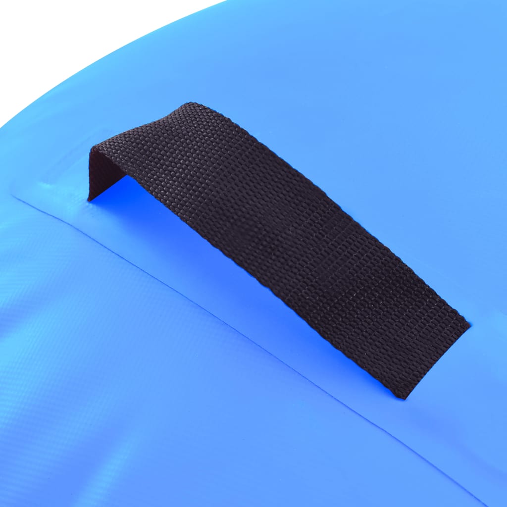 vidaXL Rulou de gimnastică gonflabil cu pompă, albastru, 100x60 cm PVC vidaXL Rulou de gimnastică gonflabil cu pompă, albastru, 100x60 cm PVC