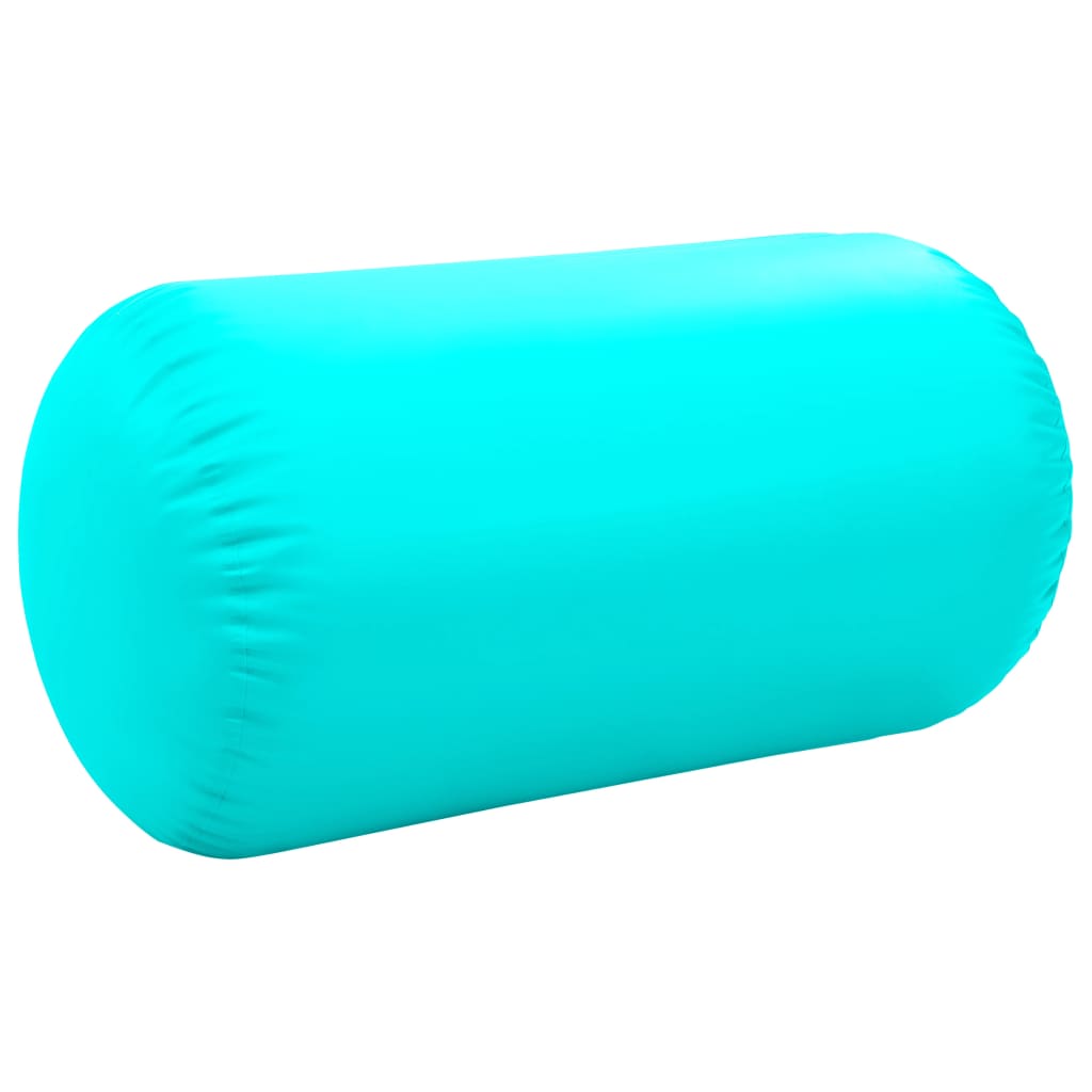 vidaXL Rulou de gimnastică gonflabil cu pompă, verde, 120 x 75 cm, PVC vidaXL Rulou de gimnastică gonflabil cu pompă, verde, 120 x 75 cm, PVC
