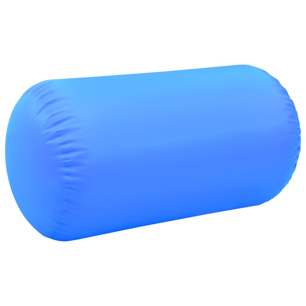 vidaXL Rulou de gimnastică gonflabil cu pompă, albastru, 120x75 cm PVC vidaXL Rulou de gimnastică gonflabil cu pompă, albastru, 120x75 cm PVC