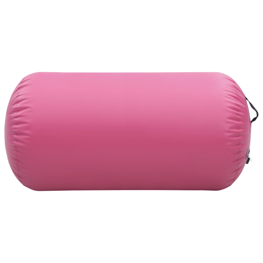 vidaXL Rulou de gimnastică gonflabil cu pompă, roz, 120 x 90 cm, PVC vidaXL Rulou de gimnastică gonflabil cu pompă, roz, 120 x 90 cm, PVC