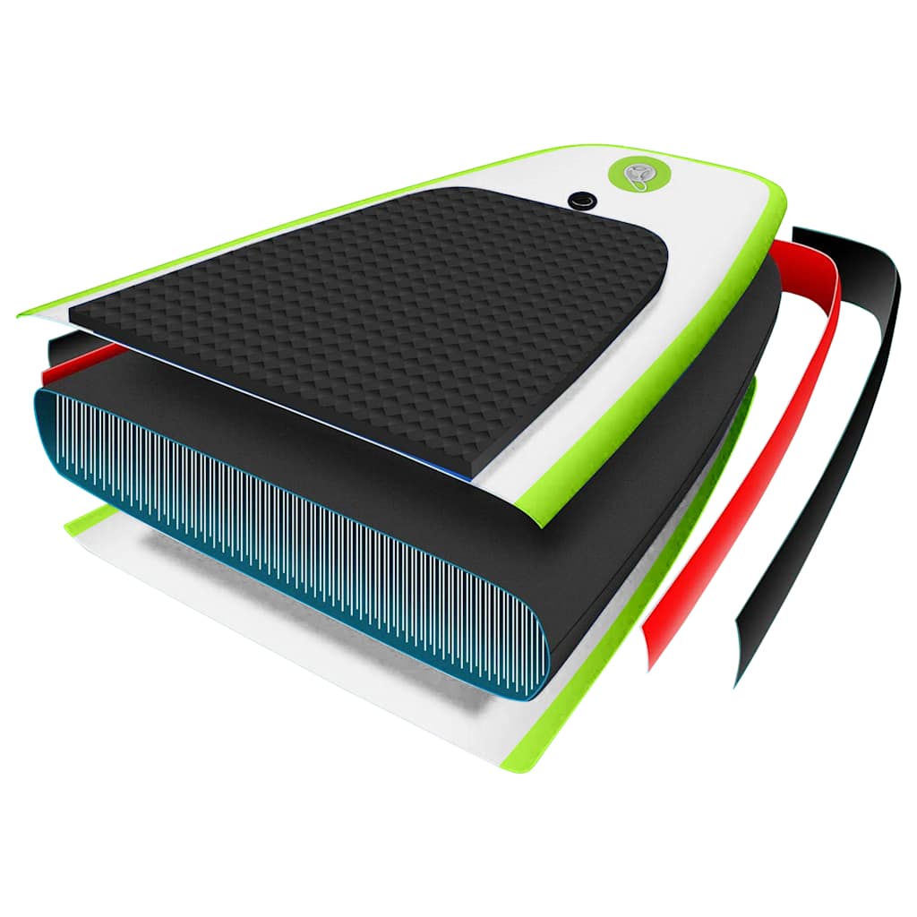 vidaXL Set de placă SUP gonflabilă, verde și alb vidaXL Set de placă SUP gonflabilă, verde și alb