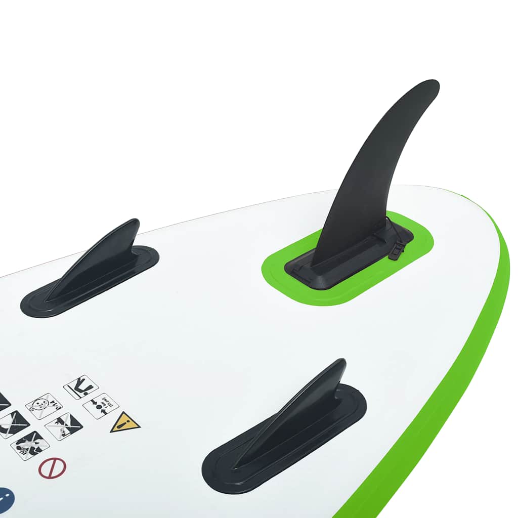vidaXL Set de placă SUP gonflabilă, verde și alb vidaXL Set de placă SUP gonflabilă, verde și alb