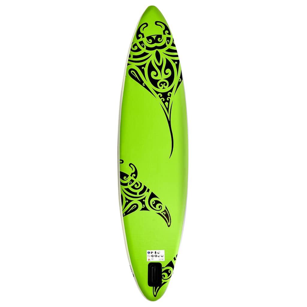 vidaXL Set de placă SUP gonflabilă, verde, 305x76x15 cm vidaXL Set de placă SUP gonflabilă, verde, 305x76x15 cm