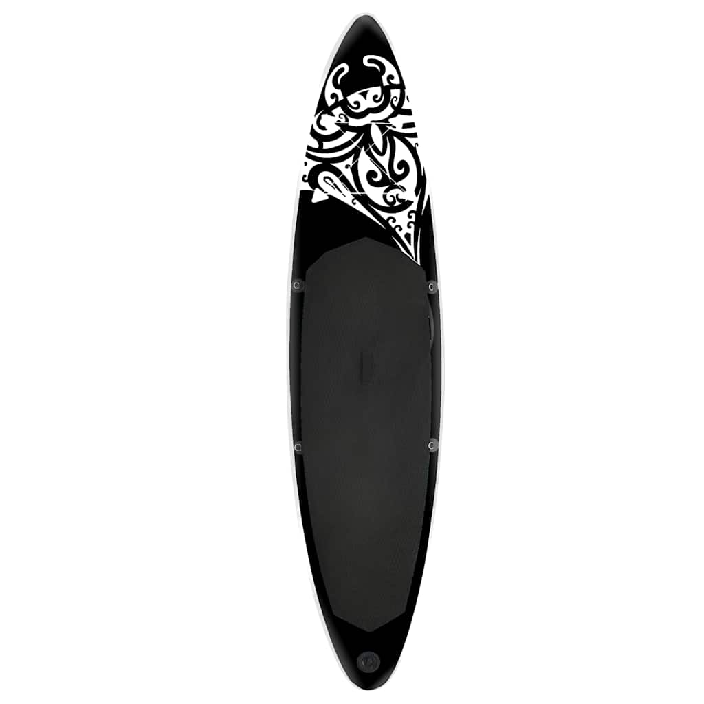 vidaXL Set de placă SUP gonflabilă, negru, 366x76x15 cm vidaXL Set de placă SUP gonflabilă, negru, 366x76x15 cm