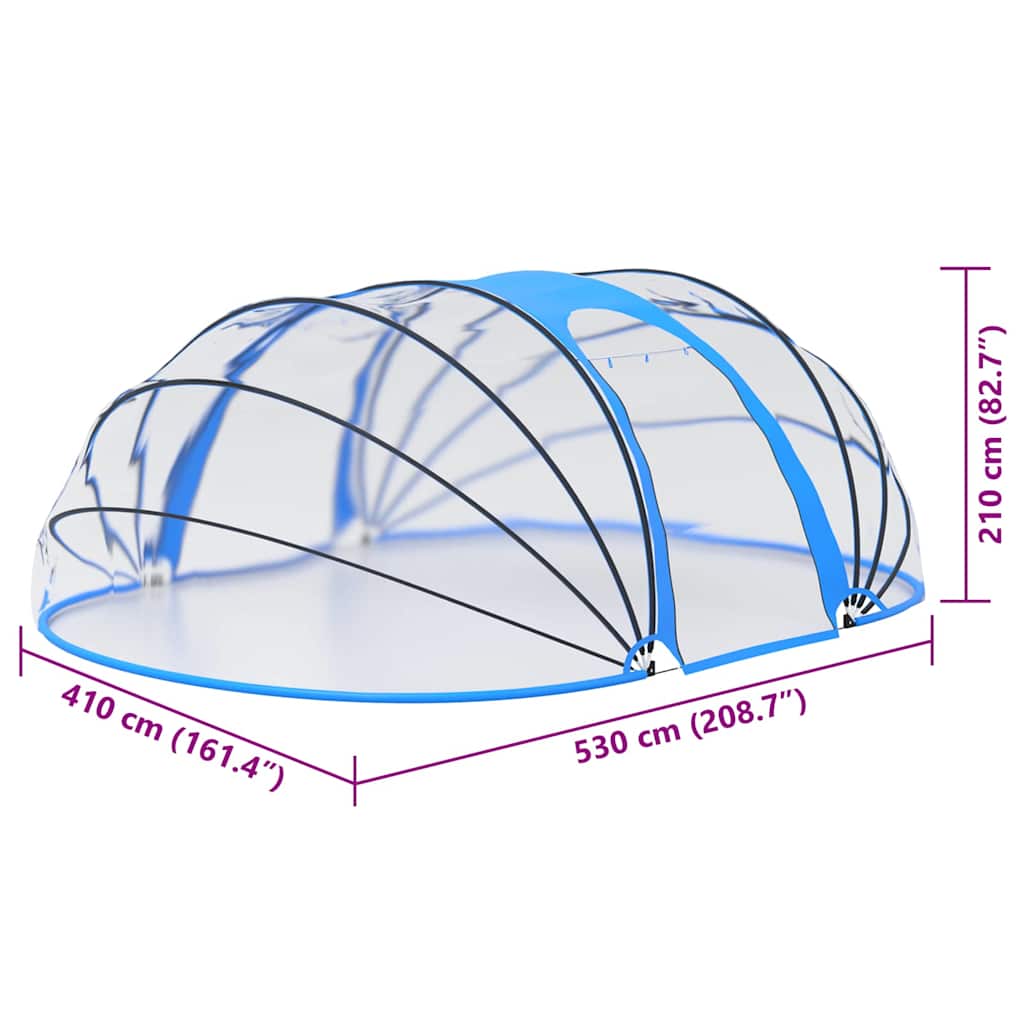 vidaXL Cupolă pentru piscină, 530x410x210 cm, oval vidaXL Cupolă pentru piscină, 530x410x210 cm, oval