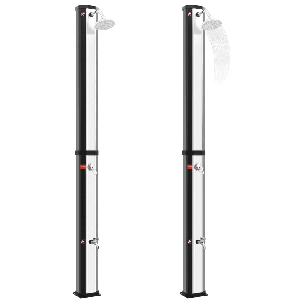 vidaXL Duș solar de exterior cu cap de duș și robinet, 35 L