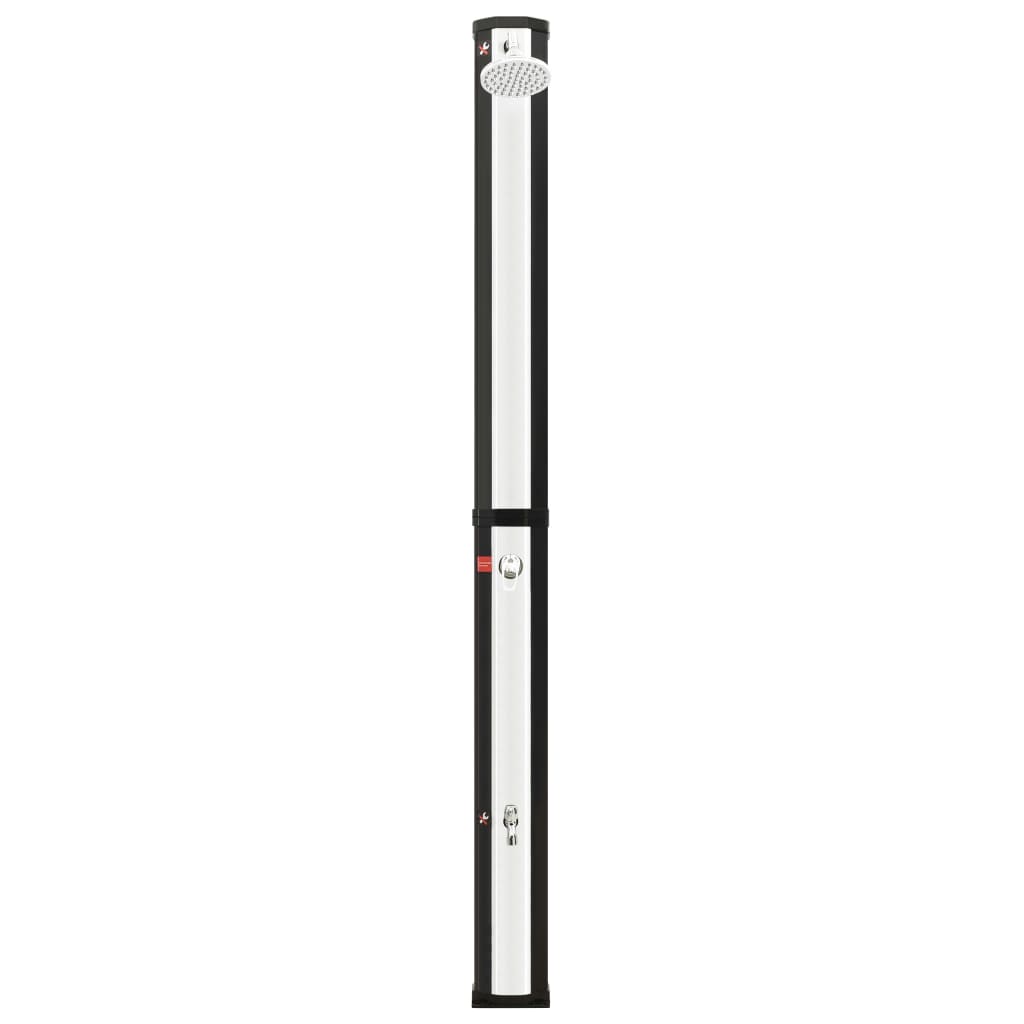 vidaXL Duș solar de exterior cu cap de duș și robinet, 35 L