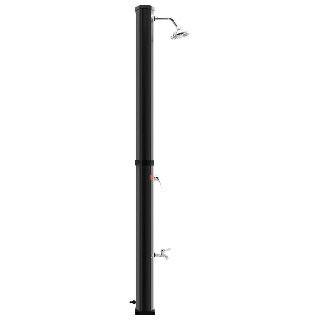 vidaXL Duș solar de exterior cu cap de duș și robinet, 35 L