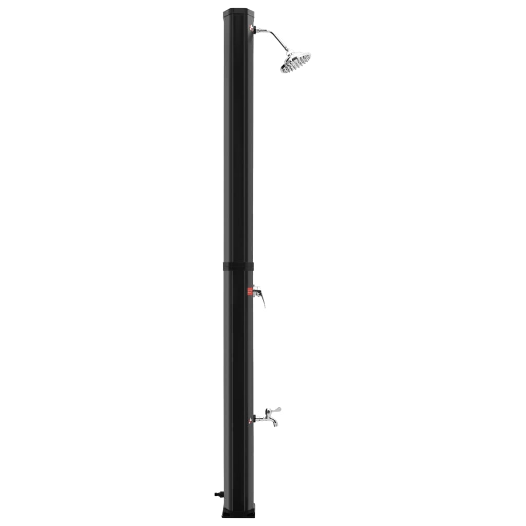 vidaXL Duș solar de exterior cu cap de duș și robinet, negru, 35 L vidaXL Duș solar de exterior cu cap de duș și robinet, negru, 35 L