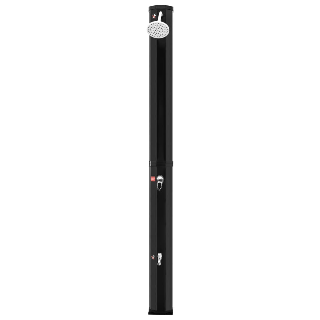 vidaXL Duș solar de exterior cu cap de duș și robinet, negru, 35 L vidaXL Duș solar de exterior cu cap de duș și robinet, negru, 35 L