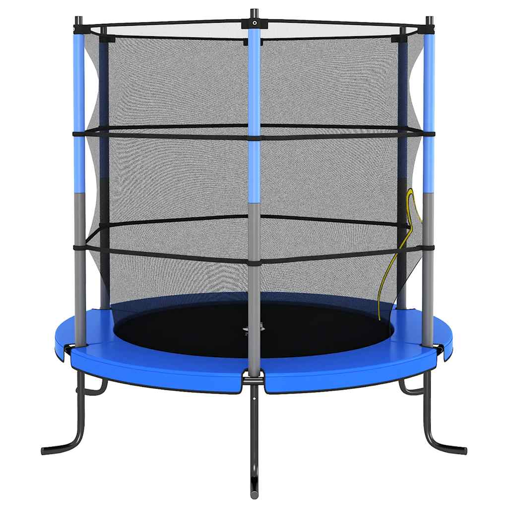 vidaXL Trambulină cu plasă de siguranță, albastru, 140x160cm, rotund vidaXL Trambulină cu plasă de siguranță, albastru, 140x160cm, rotund