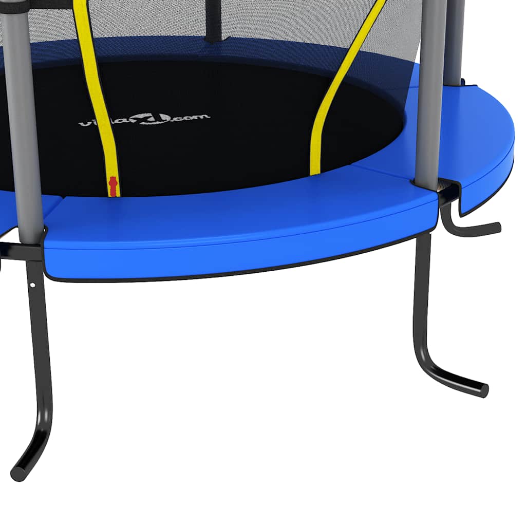 vidaXL Trambulină cu plasă de siguranță, albastru, 140x160cm, rotund vidaXL Trambulină cu plasă de siguranță, albastru, 140x160cm, rotund