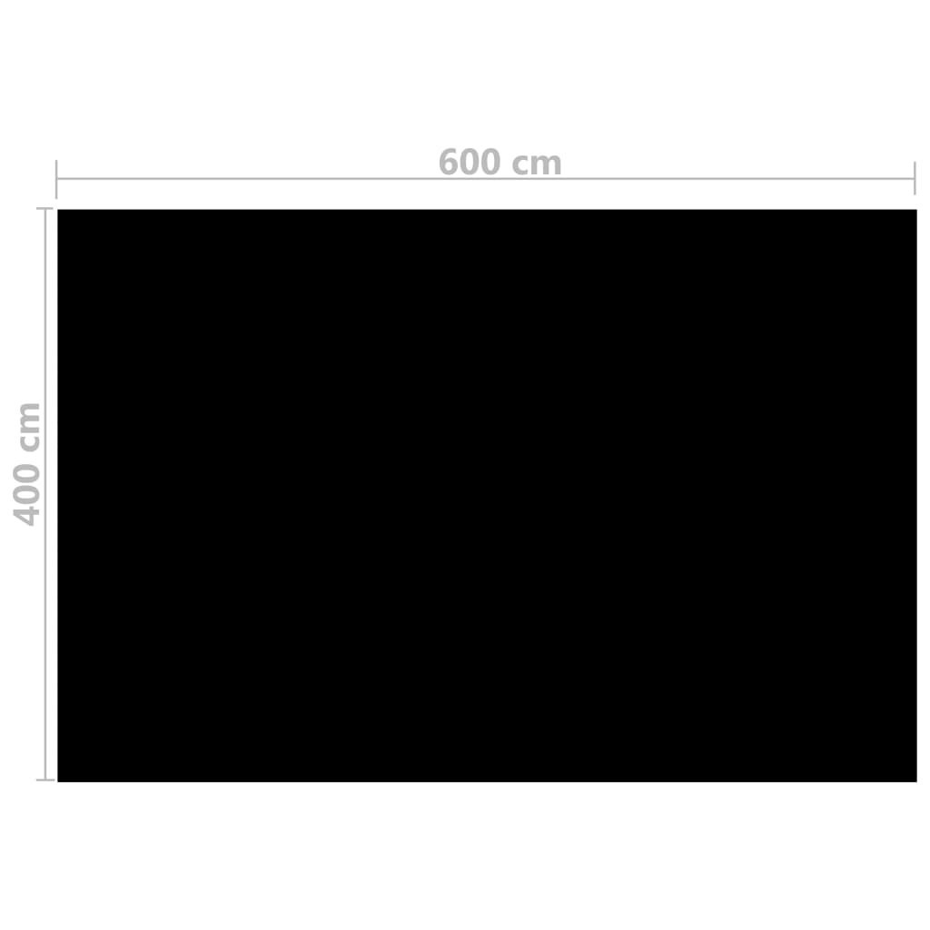 vidaXL Prelată piscină, negru, 600 x 400 cm, PE, dreptunghiular vidaXL Prelată piscină, negru, 600 x 400 cm, PE, dreptunghiular