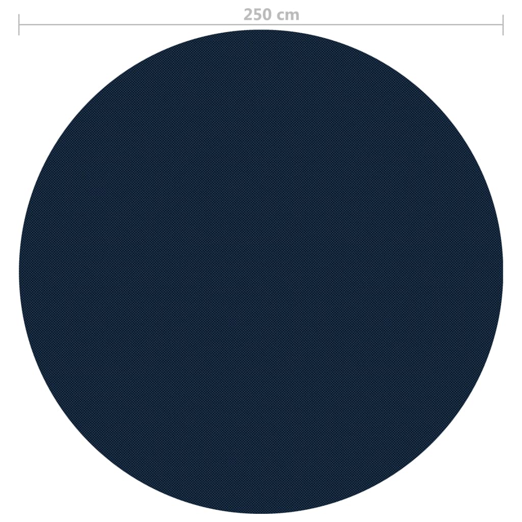 vidaXL Folie solară plutitoare piscină, negru/albastru, 250 cm, PE vidaXL Folie solară plutitoare piscină, negru/albastru, 250 cm, PE