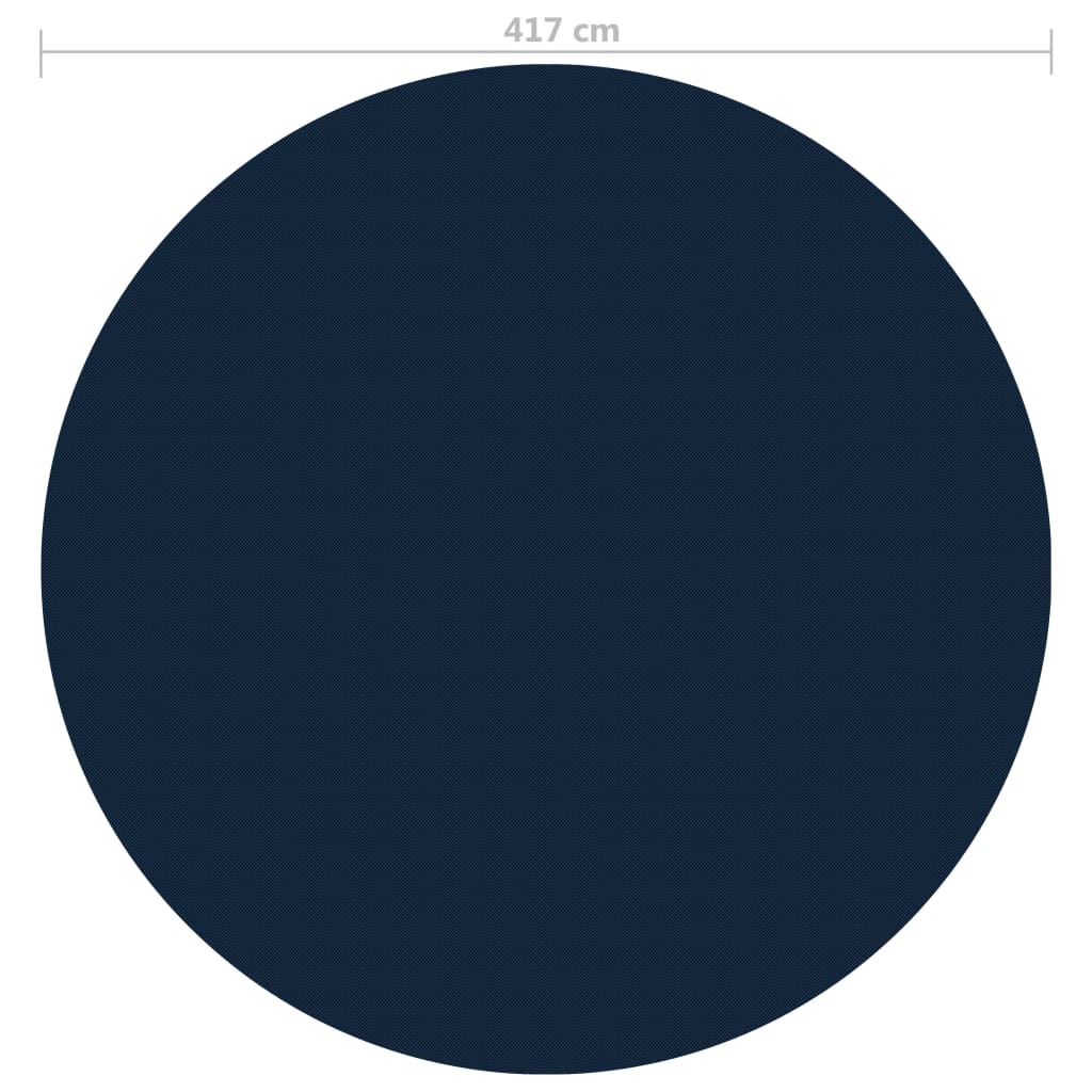 vidaXL Folie solară plutitoare piscină, negru/albastru, 417 cm, PE vidaXL Folie solară plutitoare piscină, negru/albastru, 417 cm, PE